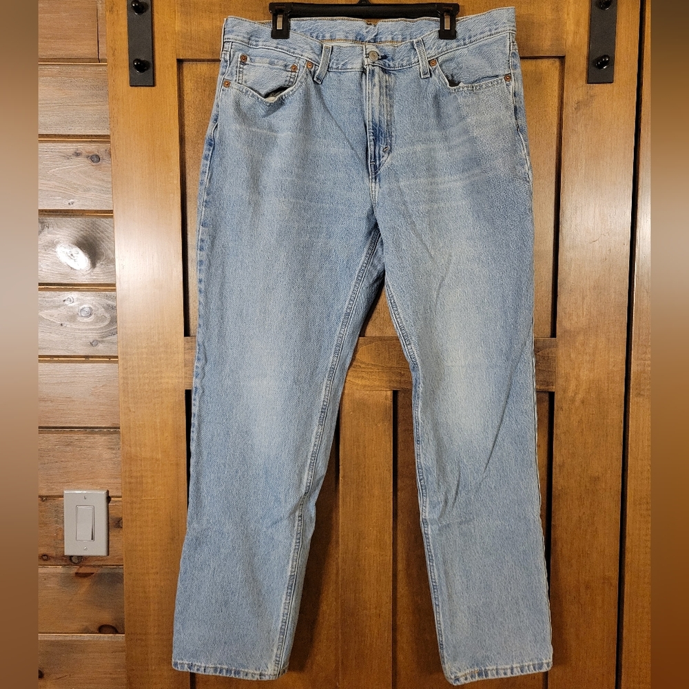 541 Washed Denim Levi Jeans 36 x 34 - Picture 2 of 6